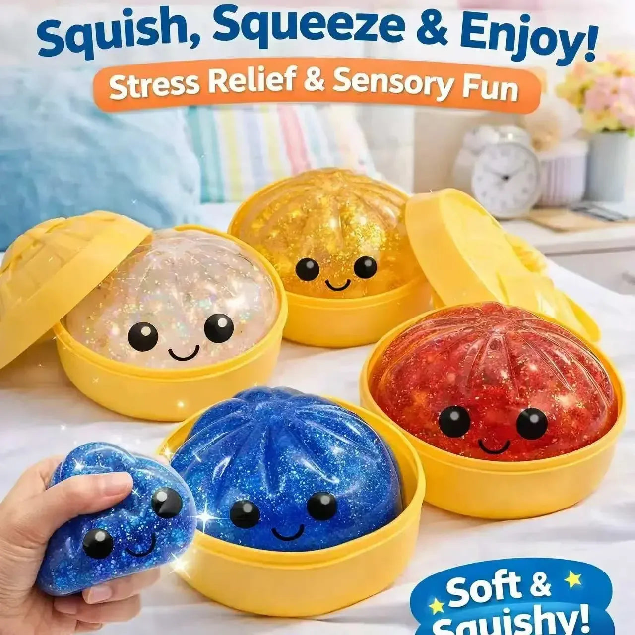SqueezySquishy Steamed Bun Squeeze Toy